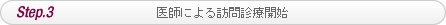 医師による訪問診療開始